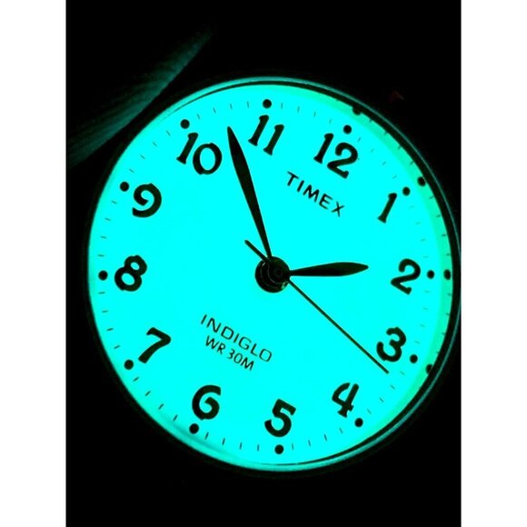 Timex Women's Watch T21693 Indiglo Quartz Mother of Pearl Burgundy Leath… - Picture 7 of 14